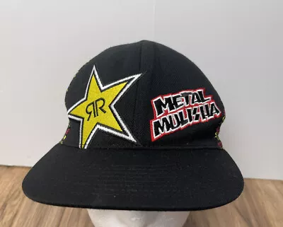 Rockstar Energy Drink Metal Mulisha Fitted Hat Cap Mens Size Small Medium • $22