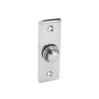 Securit Wired Chime Front Porch Door Bell Push Replacement Button  Chrome New • £6.49