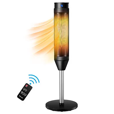 2000W Electric Oscillating Ceramic PTC Tower Fan Heater W/Digital Timer & Remote • £34.95