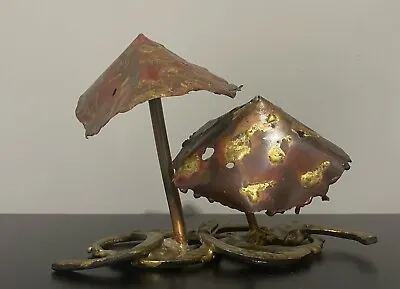 Copper Brutalist Metal Mushrooms Sculpture MCM • $40