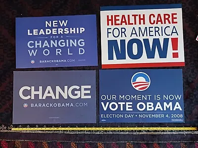 2008 Barack Obama Campaign Rally Signs 4 Convention Floor. • $125