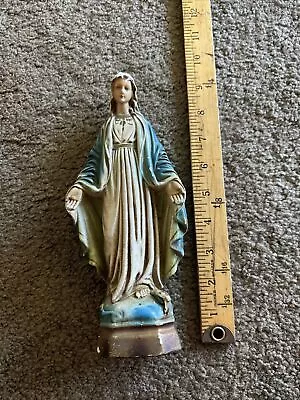 Vtg Blessed Mother Mary 13 Columbia Statuary CS113 Chalkware Statue Virgin Grace • $59