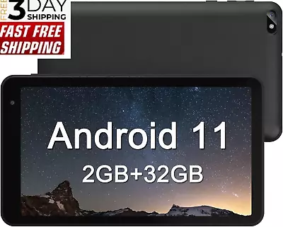 7 Inch Tablet Android 11 2GB RAM 32GB ROM Quad-Core Processor Dual Camera W • $63.99