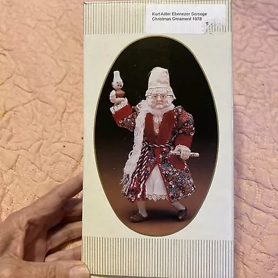 Vintage KURT ADLER Collector's Corner SCROOGE Ornament With Box TAIWAN 1984 • $17