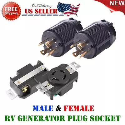 2 SETS Plug Connector NEMA L14-30R L14-30P 30A 125/250V RV Generator Cord 584 • $22.25