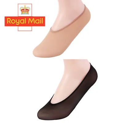 10 Pairs Woman Ladies Footsies Shoe Liners Invisible Socks Anti-Slip Silky Sheer • £5.75