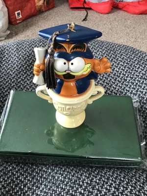 £8.99 • Buy Rare Garfield Graduation Congrats Antique 1978 1981 Enesco Figure Statue.