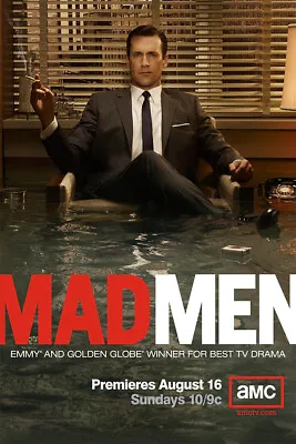 Mad Men Flooded Office Drama Series Art Home Decor - POSTER 20x30 • $23.99