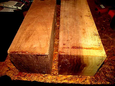 Two Large Walnut Turning Blocks Lathe Blanks Wood Lumber 4  X 4  X 11  • $38.66