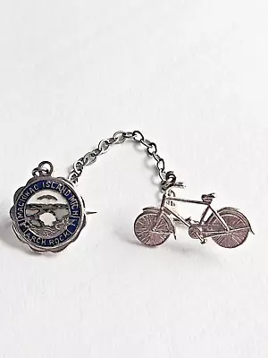 Vintage Dual-Pin Mackinac Island  Arch Rock  &  Bicycle  • $29.85