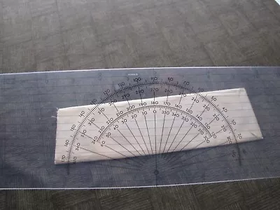 C-THRU RULER COMPANY Protractor Plotter C 72 Approx. 4  X 15  W Original Sleeve • $9.99