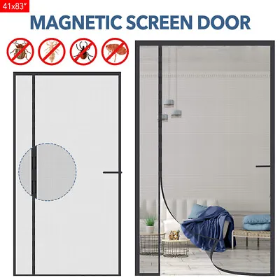 2024 Magnetic Screen Door Mesh Bug Mosquito Fly Insect Mesh Pet Guard Curtain • £10.44