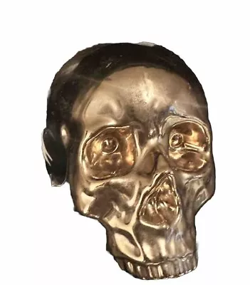 Z Gallerie Ceramic Gold Chrome Skull • $11