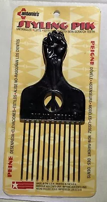 Vintage Hair Pick Antonio's Styling Pik Afro Black Power Peace Sign Handle New • $34.99