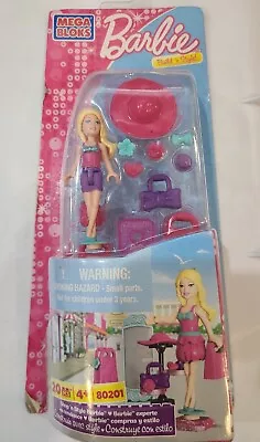 Barbie Mega Block Shop And Star Barbie 2013 24 Pcs New Old Stock # 80201 Build • $10