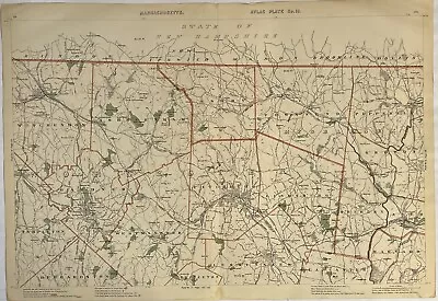 Original 1891 MapFitchburgGardnerLeominsterAyerGrotonWinchendonMass MA • $49