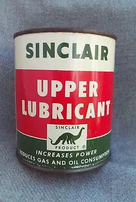 VTG SINCLAIR REFINERY & OIL CO UPPER LUBRICANT 1 PINT CAN W DINOSAUR SEALED FULL • $39.99