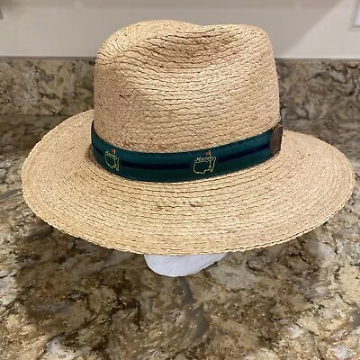 Vintage Augusta National Masters Golf Tournament Straw Hat L/XL Made In USA • $115.85