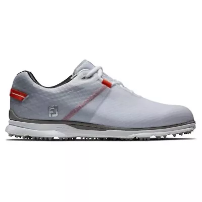 Size 13 FootJoy Pro SL Sport 53853 White Orange Men Spikeless Golf Shoes • $89.95