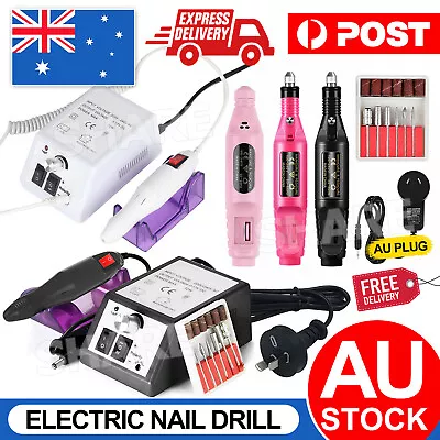 Electric Nail Drill Bits 12File Tool Set Machine Acrylic Art Manicure Pen Shaper • $14.50