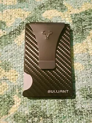 $13.50 • Buy Mens Wallet Money Clip Black, 20 Cards, Bulliant Brand, Clip On Belt Or Pocket.