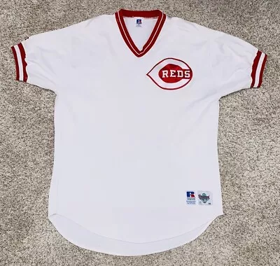 Cincinnati Reds Russell Athletic Diamond Authentic Intera Jersey Men 48 Blank • $175