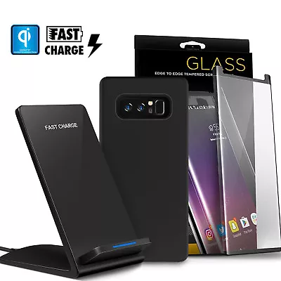 Fast Wireless Charger Tempered Glass Slim Case Galaxy S9/S9 Plus/S8 /S8+ /Note 8 • $48.44