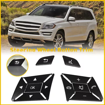 Steering Wheel Button Cover Trim Black For Mercedes Benz E C G Class 2012-2016 • $13.99