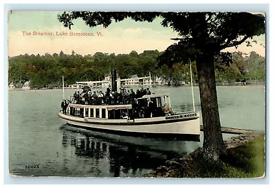 1913 The Steamer Lake Bomoseen Vermont VT Posted Antique Postcard • $6.47