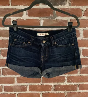 J Brand Blue Jean Shorts Roll Up 26 Dark Wash • $30