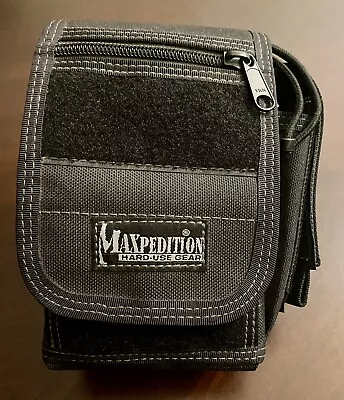 0316B MAXPEDITION Hard-Use Black Hybrid H-1 Waistpack & 2 Tactical Malice Clips • $35.99