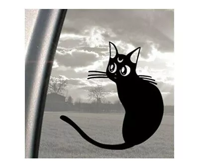 £2.29 • Buy Sailor Moon Black Decal Luna Cat Car Truck Window Sticker