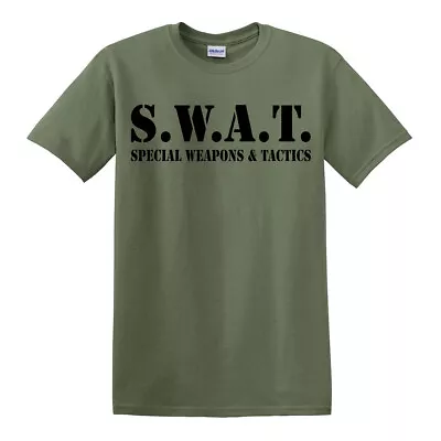 SWAT T Shirt Fancy Dress Military S.W.A.T Police Costume Student Night Party Top • $12.42