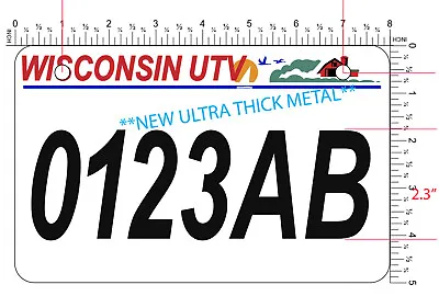 Wisconsin UTV License Plate **5 STAR SELLER** NOW EXTRA HEAVY DUTY! WITH FRAME!! • $24.99
