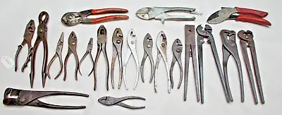 Lot Of 20 Various Hand Tools (7) Vintage Nippers (13) Various Types Of Pliers • $79.55