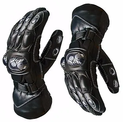 Winter Motorcycle Gloves Waterproof Motorbike Windproof THERMAL Leather Sale • £16.99