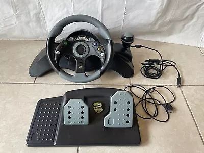 XBOX 360 Mad Catz MC2 Racing Steering Wheel & Pedals Madcatz Accudrive • $49.99