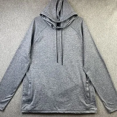 Express Heather Gray Funnel Neck Hooded Lightweight Sweatshirt Men’s Size XL • $11.99