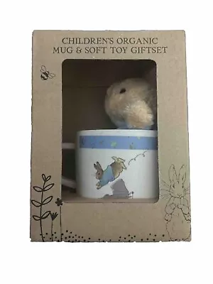 Children's Beatrix Potter Organic Mug Cup And Soft Toy Set Plush Peter Rabbit • £8.99
