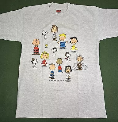 Vintage Peanuts Charlie Brown & The Gang Characters Single Stitch T-Shirt -Large • $49.99