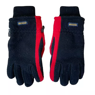 Woolrich Thinsulate Waterproof Black/Red Gloves Size Small Pre Owned • $9