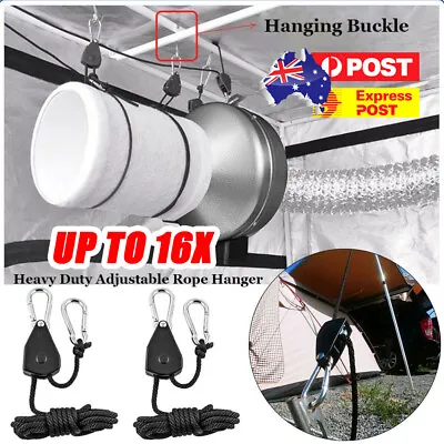 Ratchet Locking Hanger 1/2/4/6/8/10/12/14/16pcs 2M 1/8 Lift Pulley For Camping • $7.99