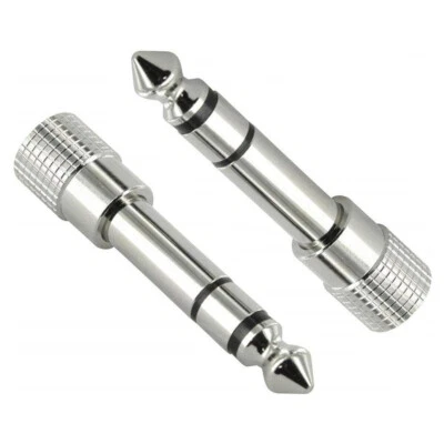 £4.75 • Buy 2pack: 6.35mm Male To 3.5mm Female TRS 3pole AUX Audio Jack Converter Adapter