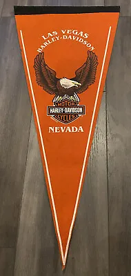 Harley Davidson Las Vegas Nevada Pennant (1) Orange 2003. RARE VINTAGE Full Size • $250