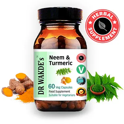 DR WAKDE’S Neem & Turmeric Capsules| 60 Veg Caps | Ayurvedic Supplement | Vegan • £23.15