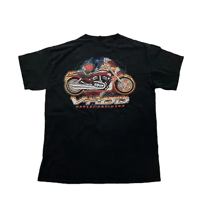$29.99 • Buy Harley Davidson Kansas City Missouri V Rod Motorcycle Black T Shirt Mens L