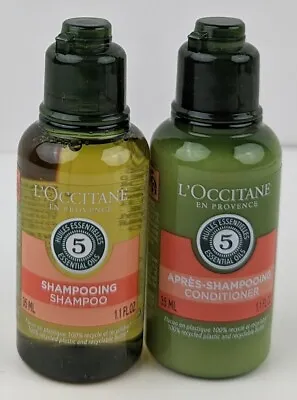 L'Occitane 5 Essential Oils Shampoo & Conditioner Travel Size Set • $14.95