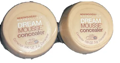 2 Maybelline New York Dream Mousse Concealer Ivory Light 2-3.5 0.106 Oz Duo Pack • $21.21