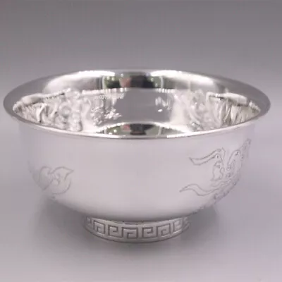 Pure 999 Fine Silver Baby Bowl Handmade Solid Soup Tureens Dinnerware 3.54inch • $176.64