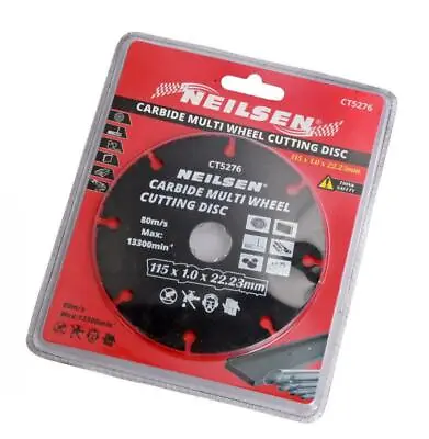 Carbide Multi Wheel Cutting Grinding Blade 115 X 1 X 22.23mm Multi Grinder Disc  • £6.49